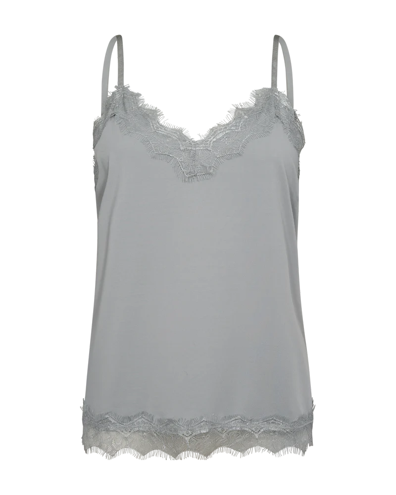 FQBICCO - SPITZENTOP - GRAU