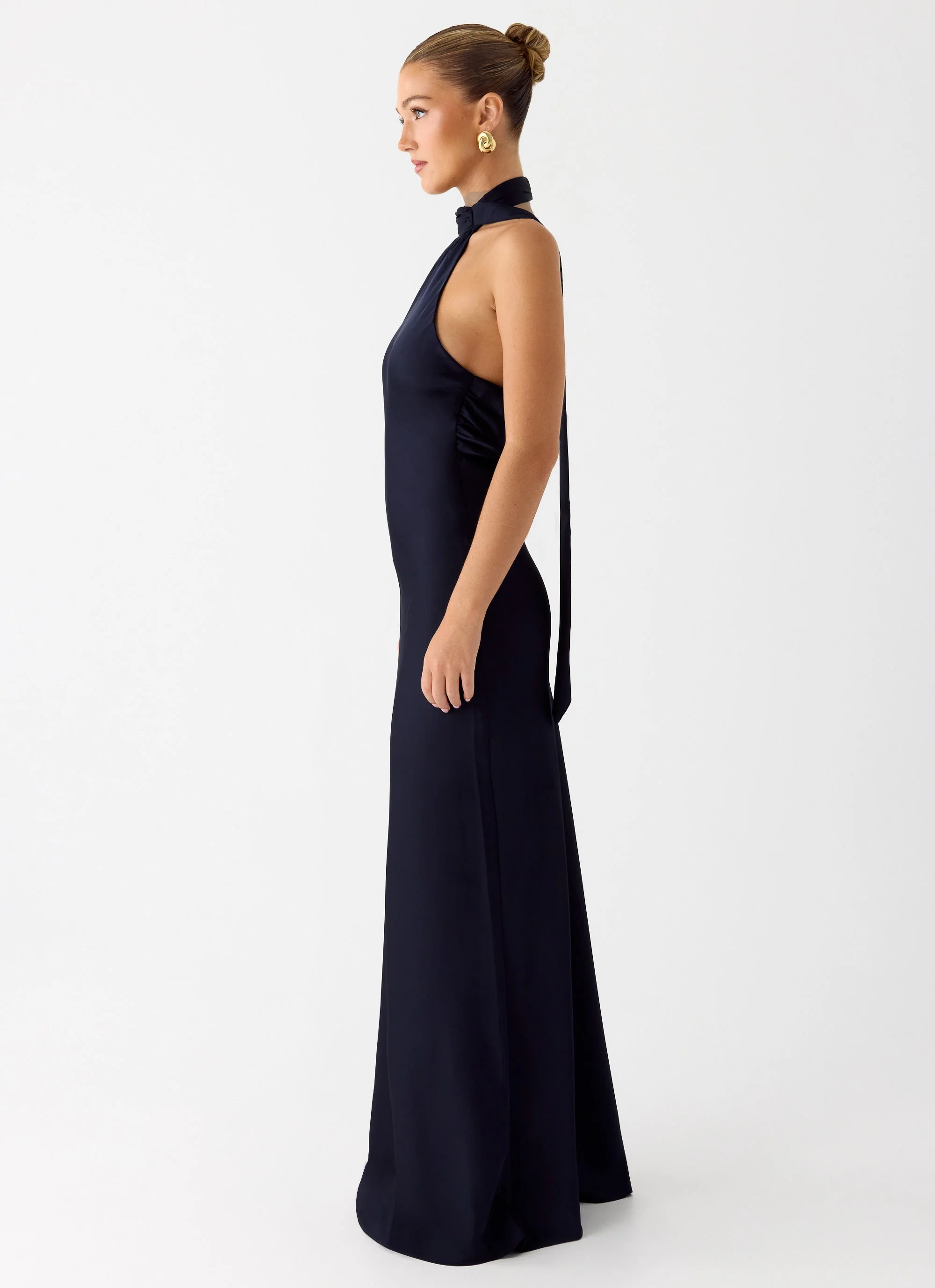 Keena Scarf Maxi Dress - Navy