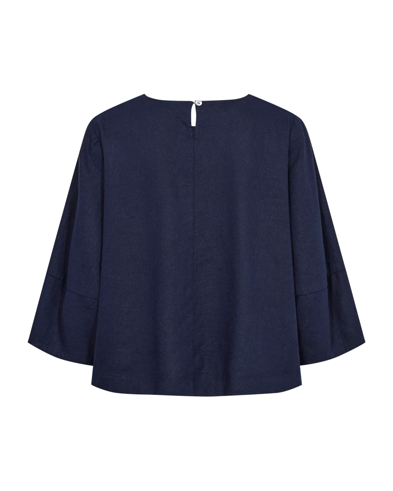 FQLAVA - LEINENBLUSE - BLAU