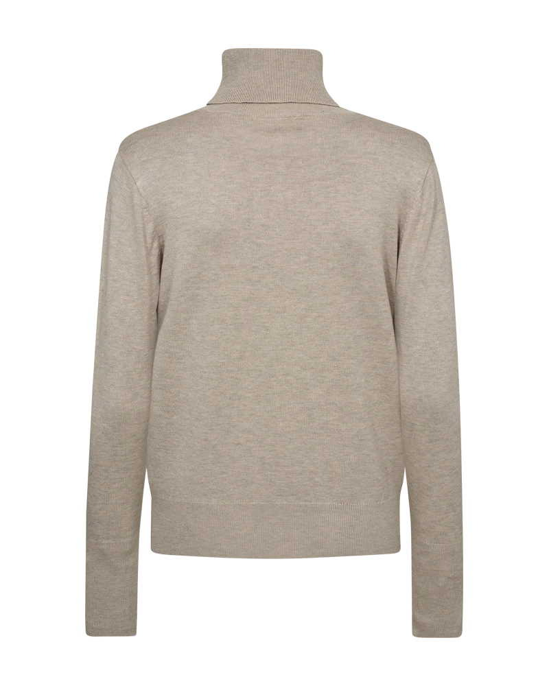 FQKATIE - ROLLKRAGEN PULLOVER - BEIGE