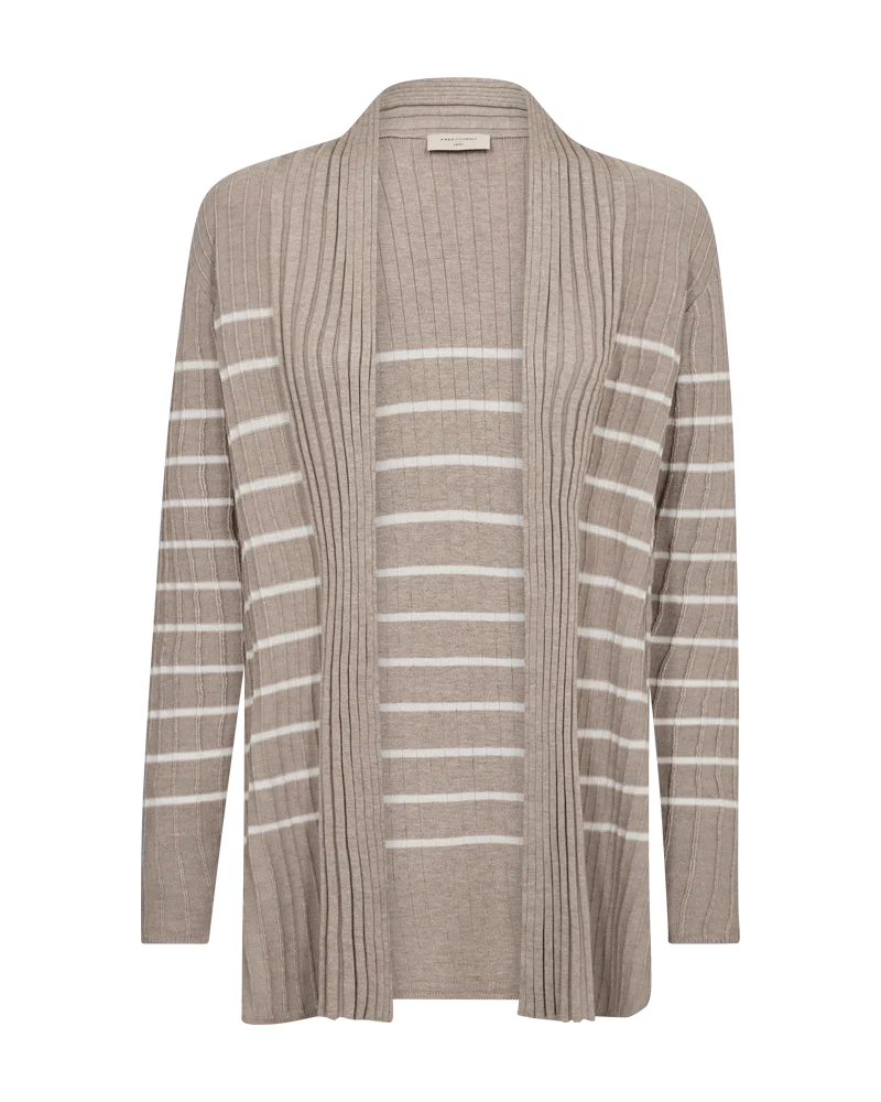 FQCLAUDISSE - CARDIGAN - BEIGE UND WEISS