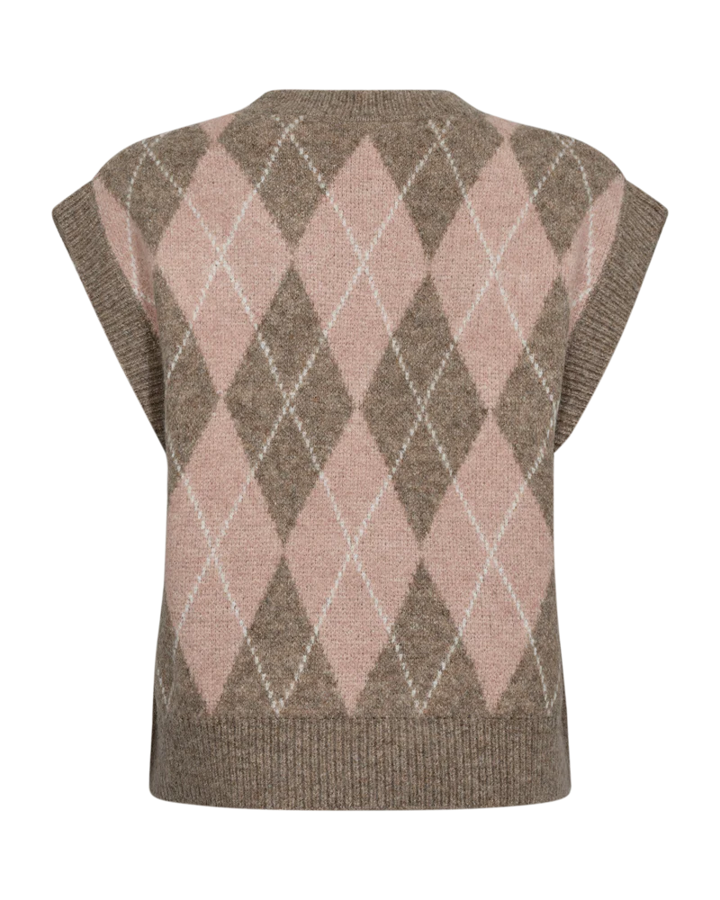 FQARGYLE - WESTE - ROSE UND BRAUN