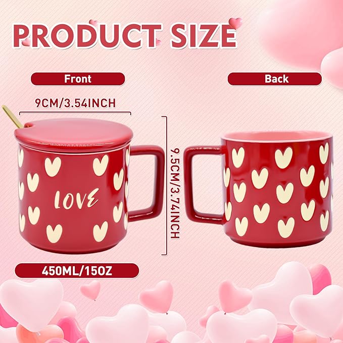 15 oz Valentine's Day Love Heart Mug