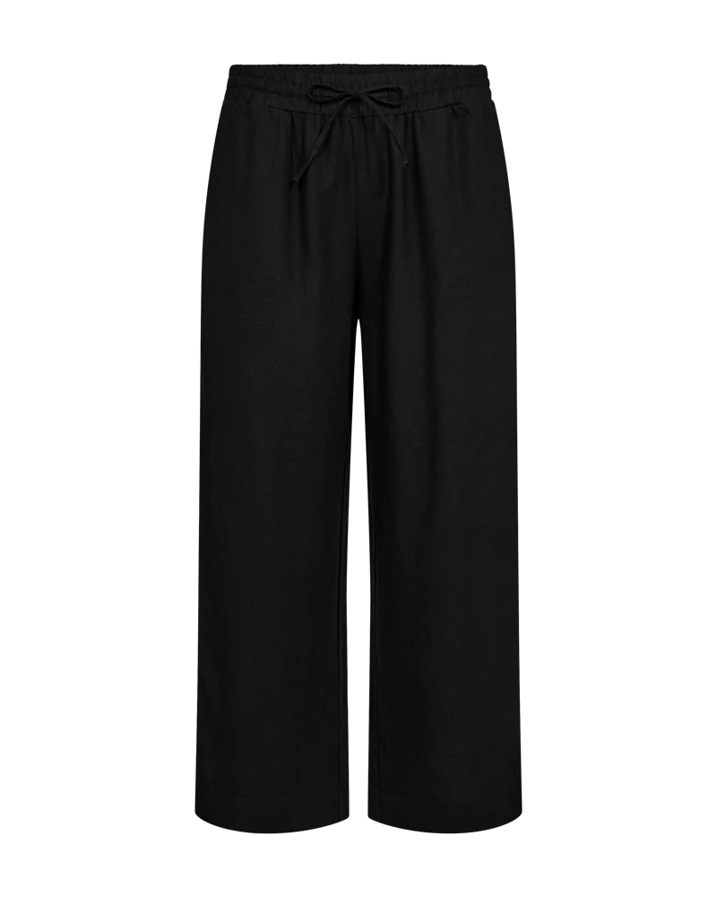 FQLAVA - 7/8 LEINENHOSE - SCHWARZ