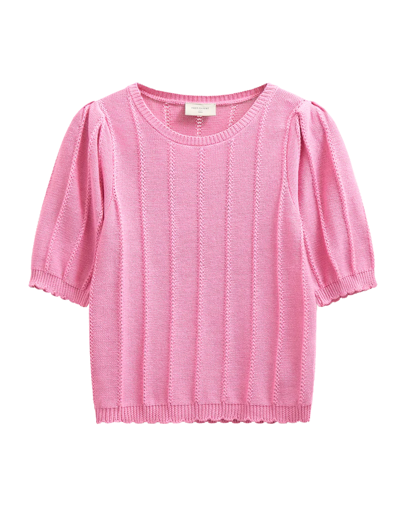 FQMORA - PULLOVER MIT STICKEREIDETAILS - ROSA