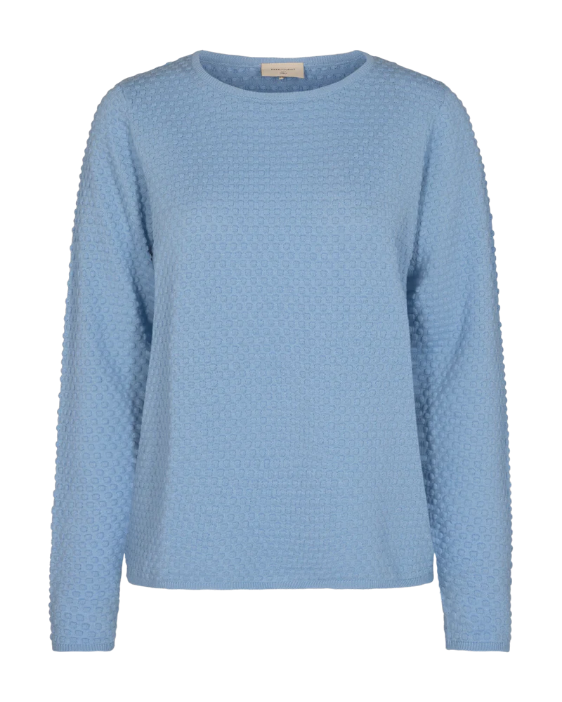 FQDODO - PULLOVER MIT GEPUNKTETER TEXTUR - BLAU