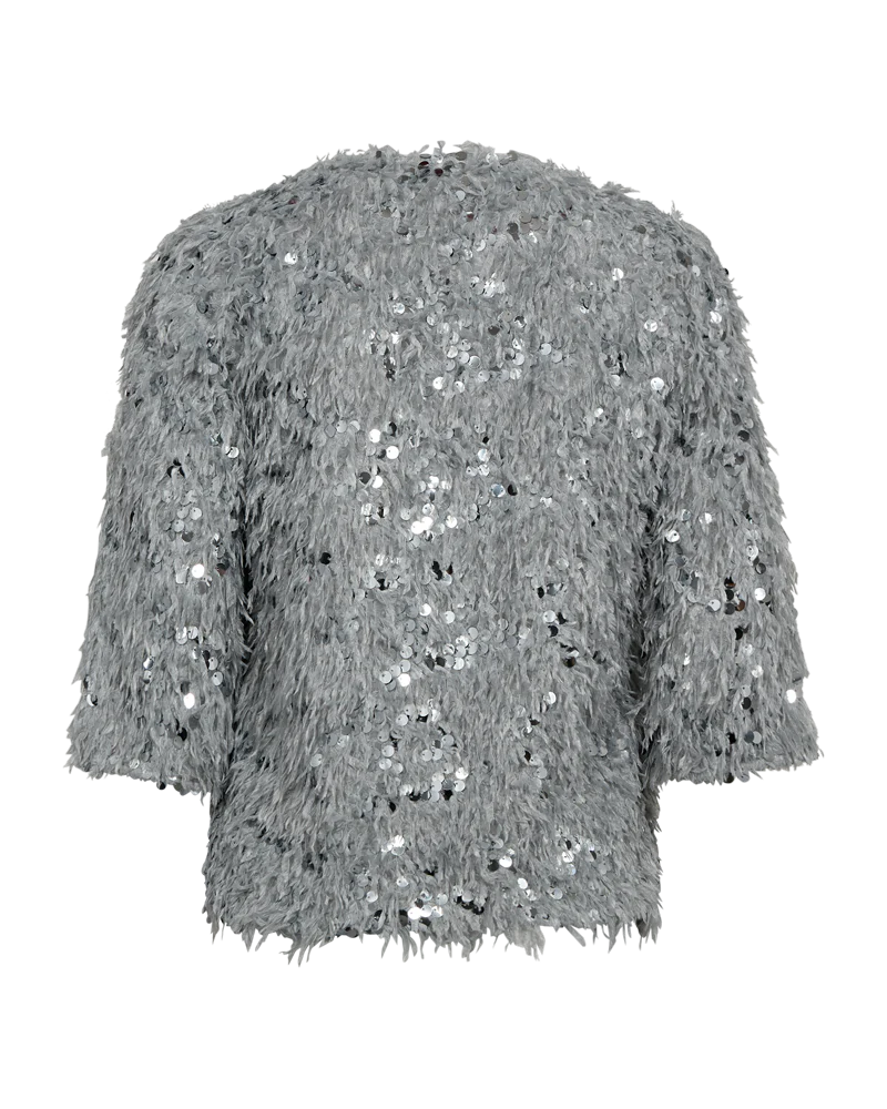 FQNOLLA – BLUSE MIT PAILLETTEN - GRAU
