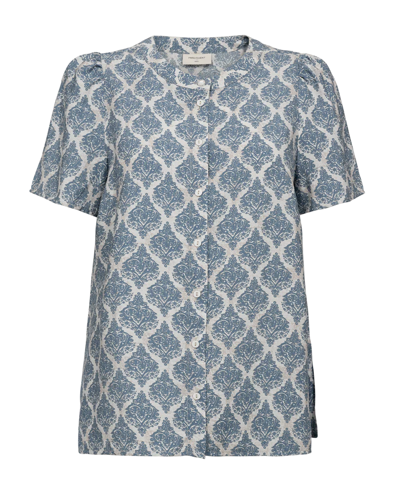 FQABY - BLUSE - WEISS UND BLAU