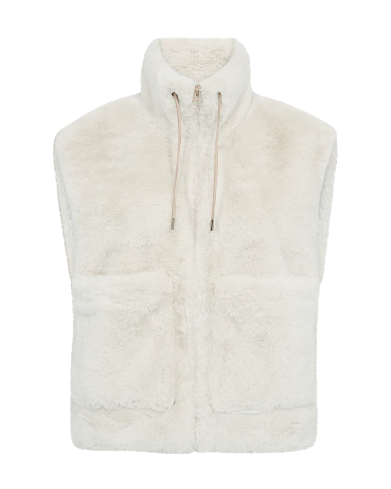 FQFONY – WESTE AUS KUNSTFELL - BEIGE