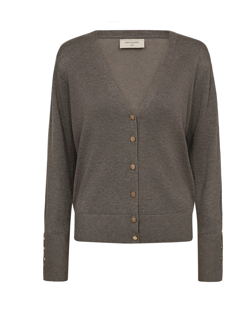 FQKATIE - CARDIGAN MIT V-AUSSCHNITT - BRAUN
