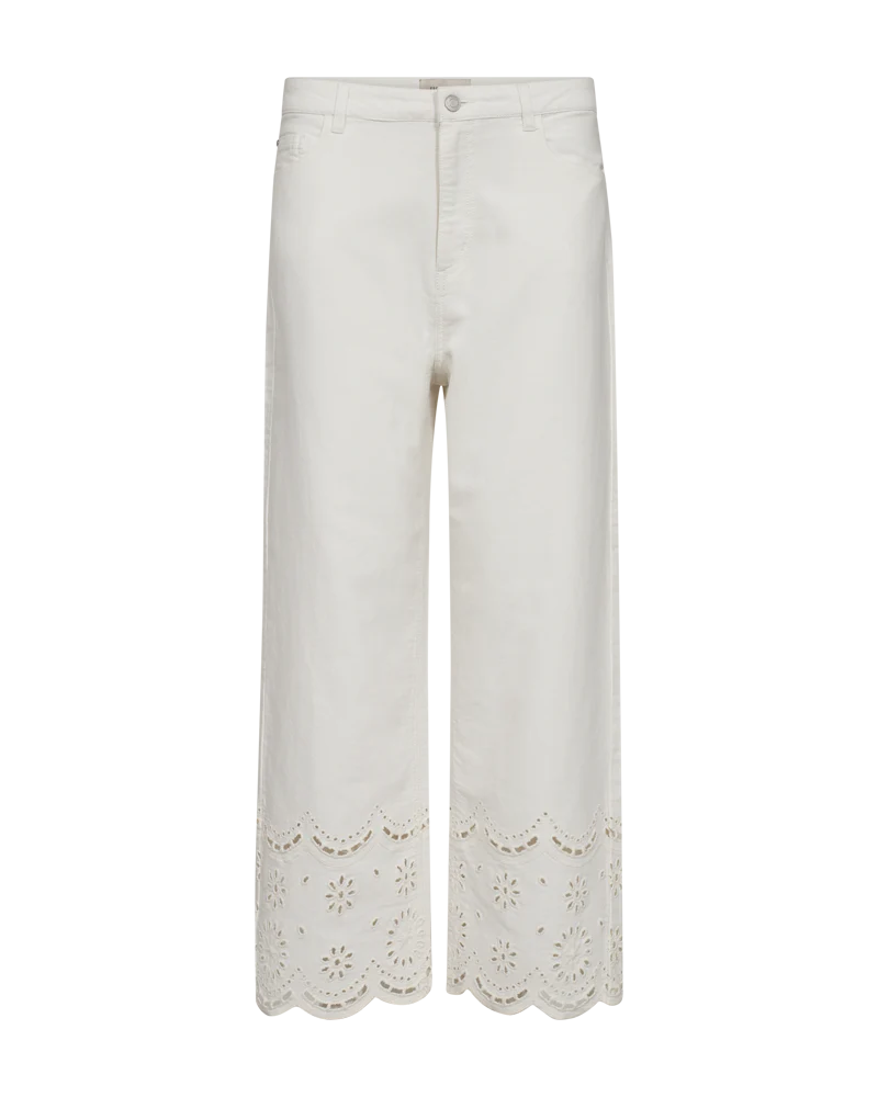 FQTANNI – HOSE MIT STICKEREI - WEISS