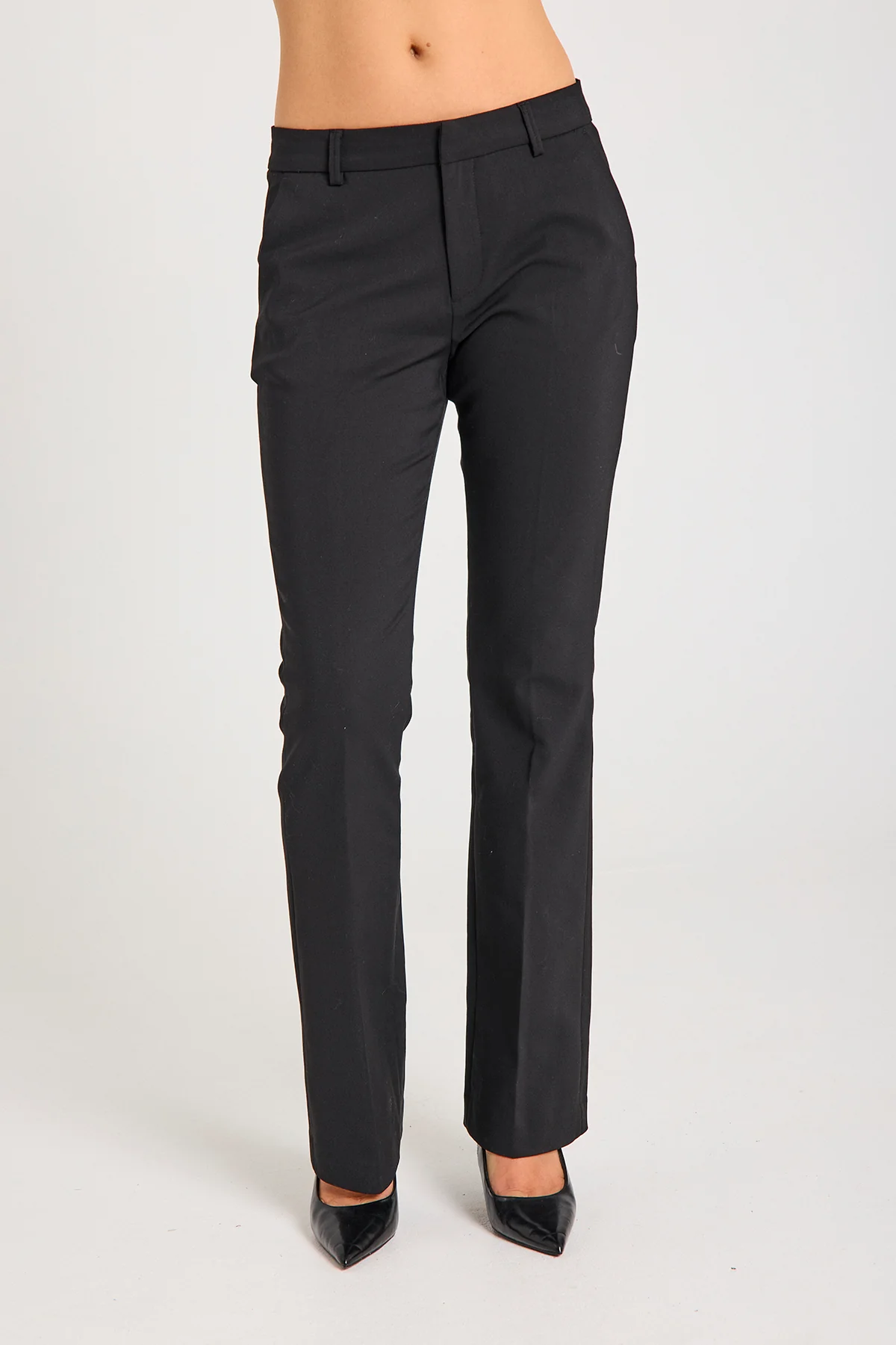 FQISADORA - HOSE - BOOTCUT - SCHWARZ