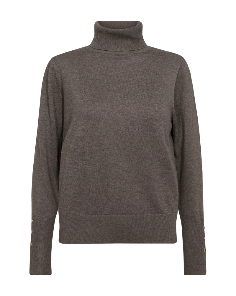 FQKATIE - ROLLKRAGEN PULLOVER - BRAUN