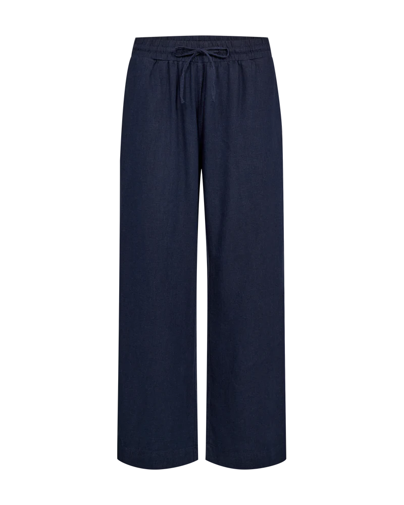FQLAVA - KNÖCHELHOSE MIT LEINEN - BLAU