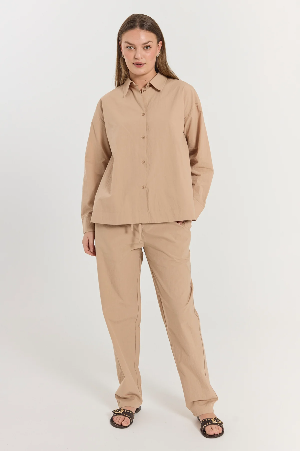 FQJALLY - HOSE - BEIGE