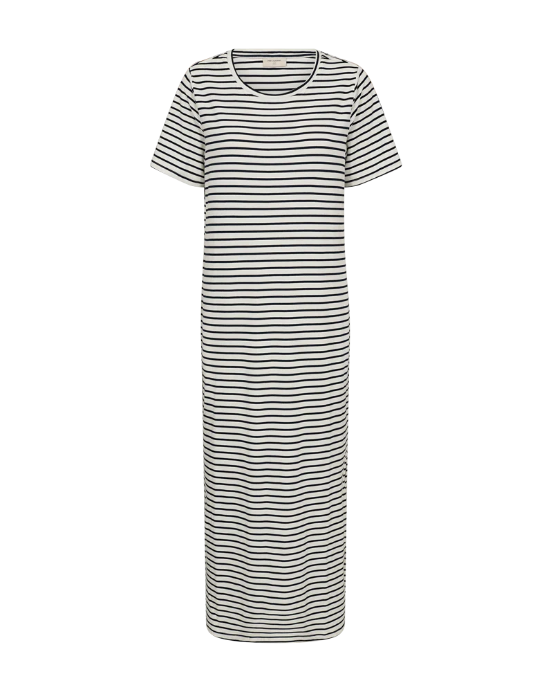 FQZIA – GESTREIFTES KLEID - WEISS UND BLAU