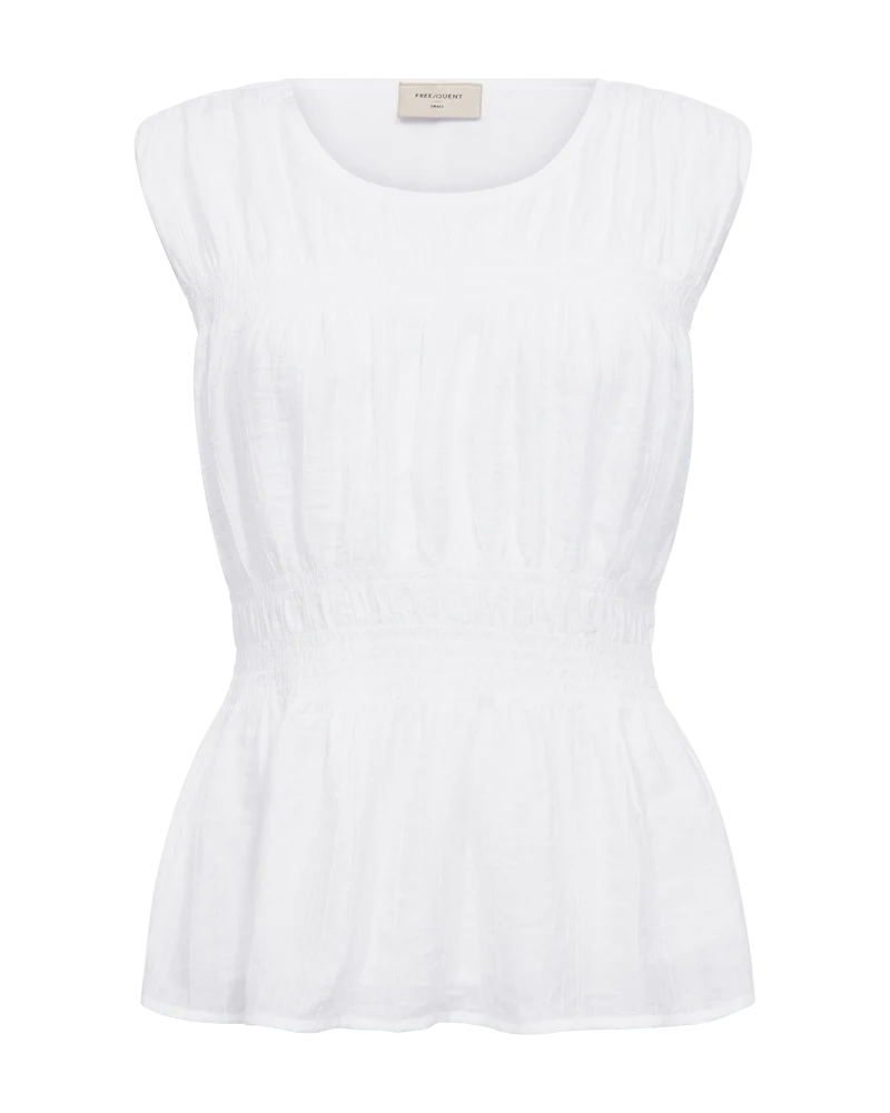 FQBILLIE - HEMD MIT SMOCK-DETAILS - WEISS