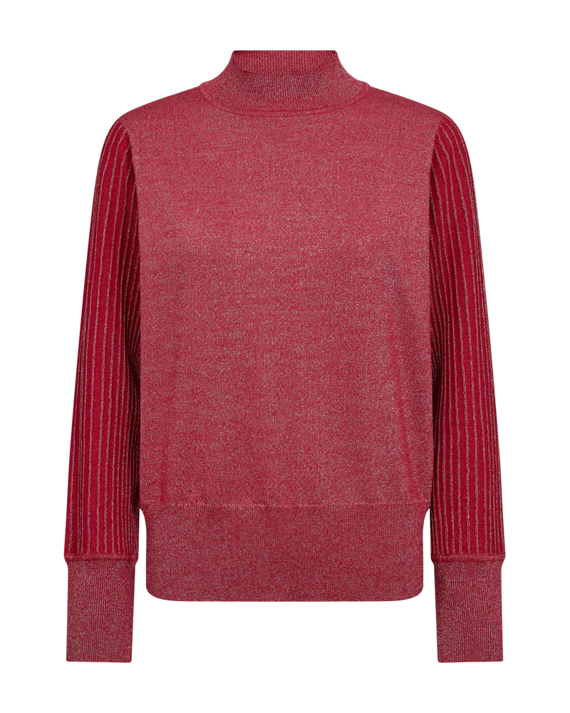 FQBISOLO – PULLOVER MIT GLITZEREFFEKT - ROT