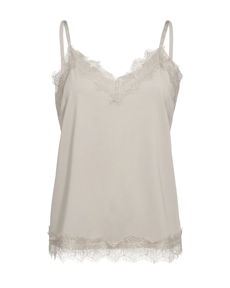 FQBICCO - SPITZENTOP - BEIGE