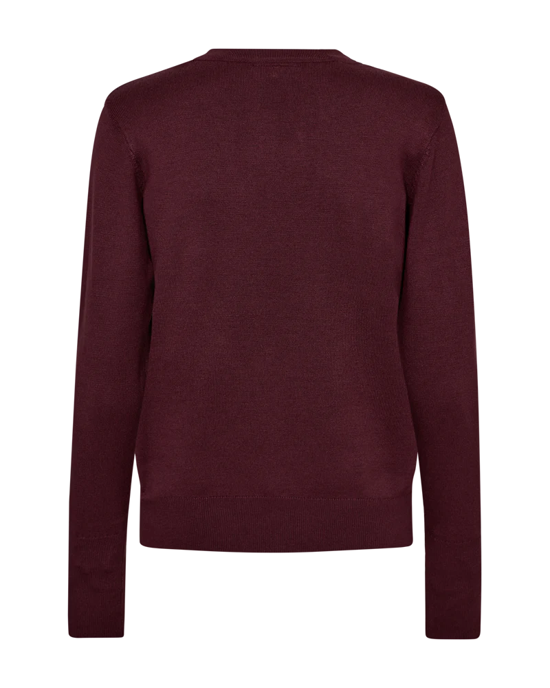 FQKATIE – FEINSTRICK-PULLOVER - BORDEAUX