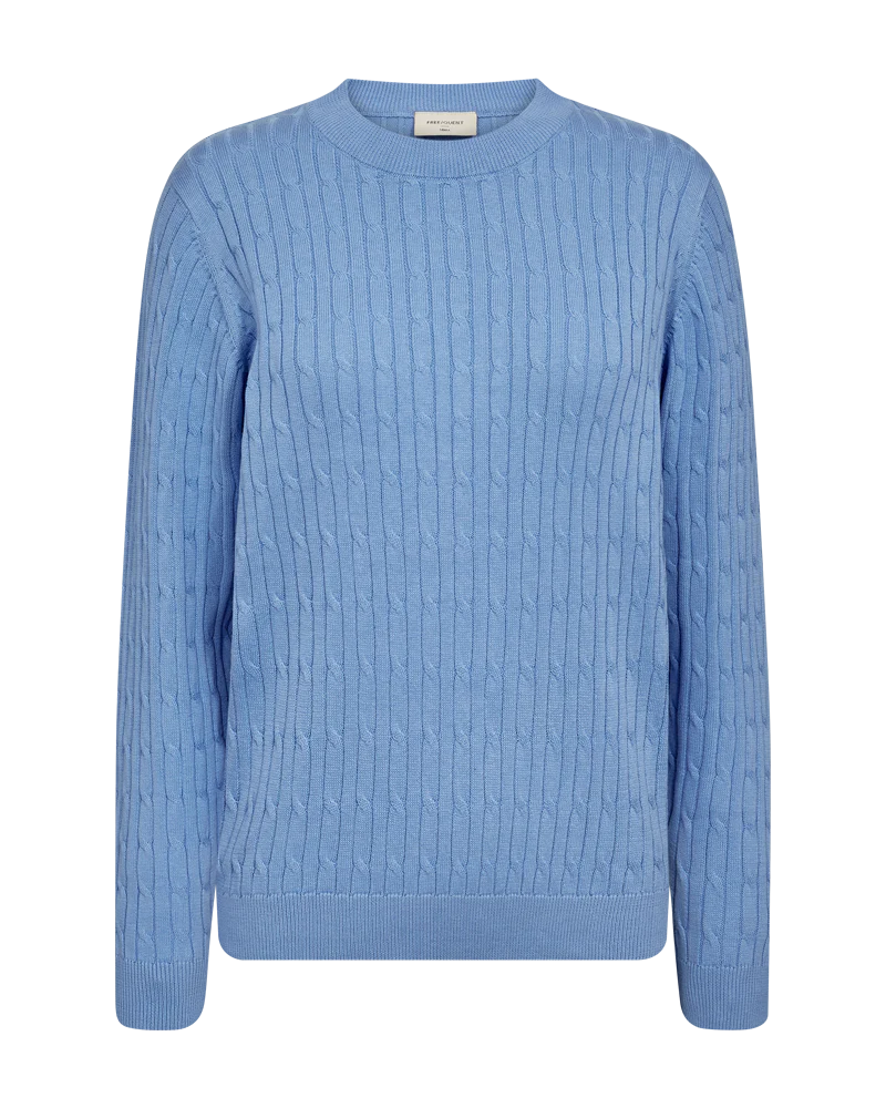 FQDODO - FEINSTRICK-PULLOVER - BLAU