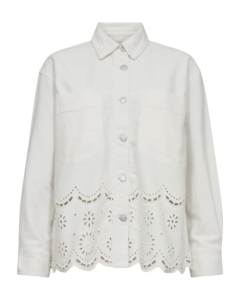 FQTANNI – JACKE MIT STICKEREI - WEISS