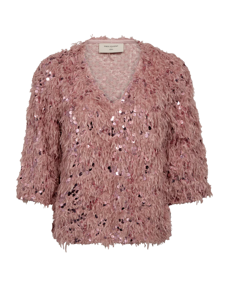 FQNOLLA – BLUSE MIT PAILLETTEN - ROSA
