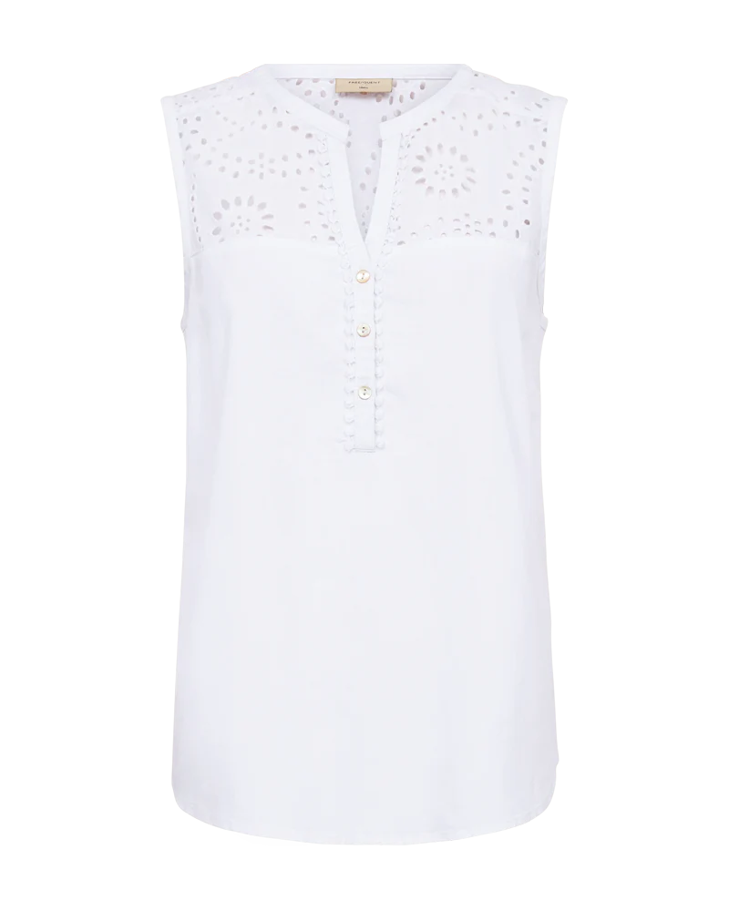 FQLOUIS – BLUSE MIT SPITZE - WEISS