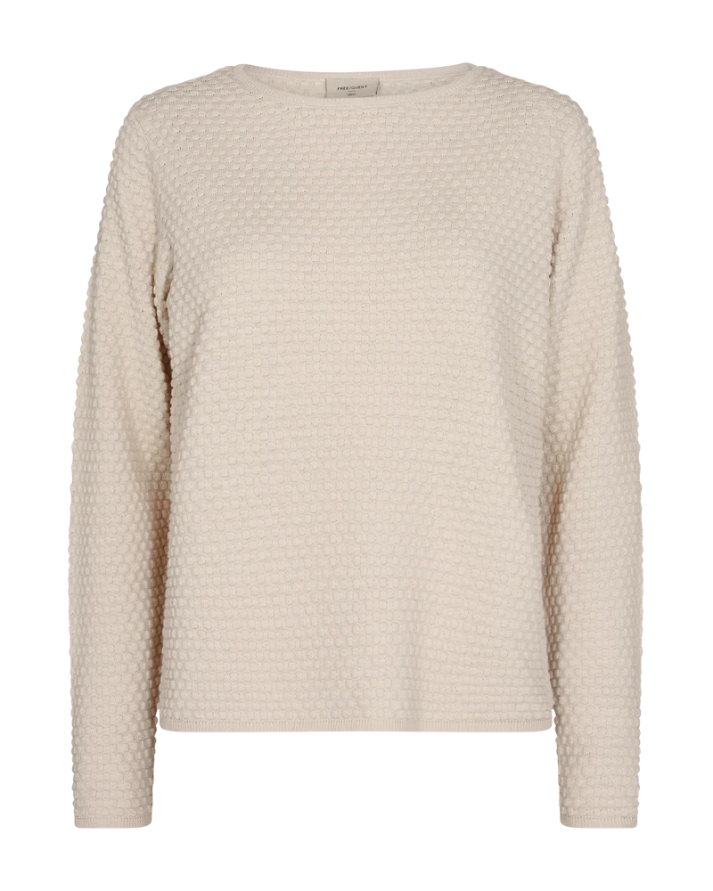 FQDODO - PULLOVER MIT GEPUNKTETER TEXTUR - BEIGE
