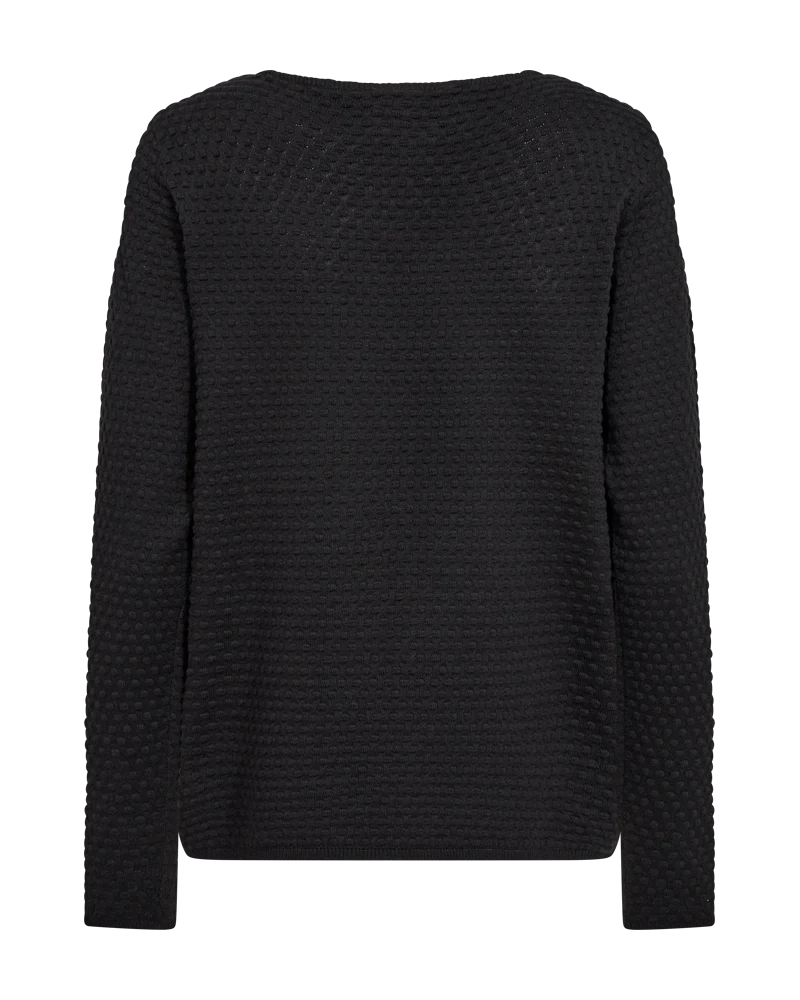 FQDODO - PULLOVER MIT GEPUNKTETER TEXTUR - SCHWARZ
