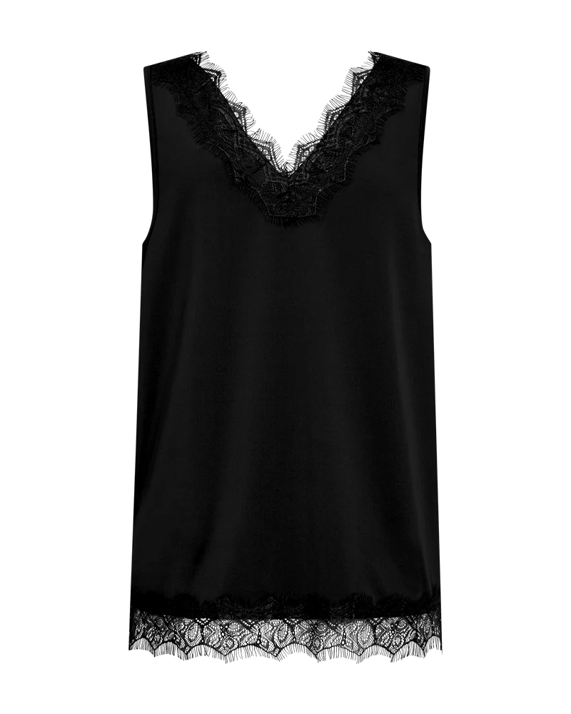 FQBICCO - SPITZENTOP - SCHWARZ