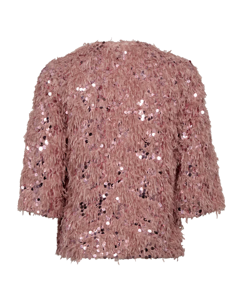 FQNOLLA – BLUSE MIT PAILLETTEN - ROSA