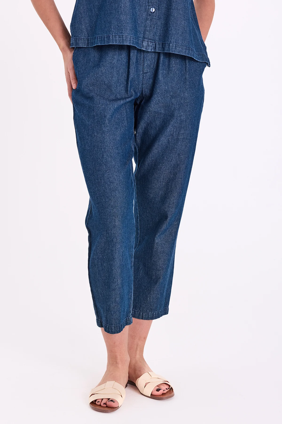 FQRONDA - DENIM HOSE - BLAU