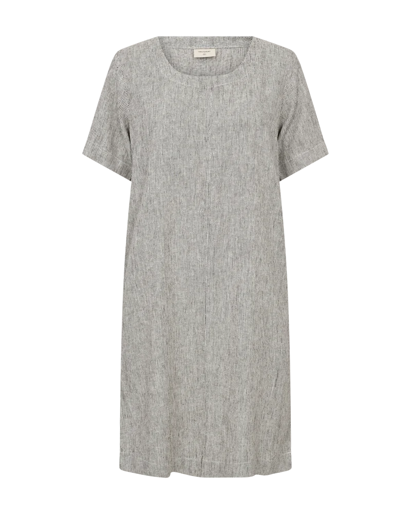 FQLAVA - LEINENKLEID - WEISS UND BRAUN