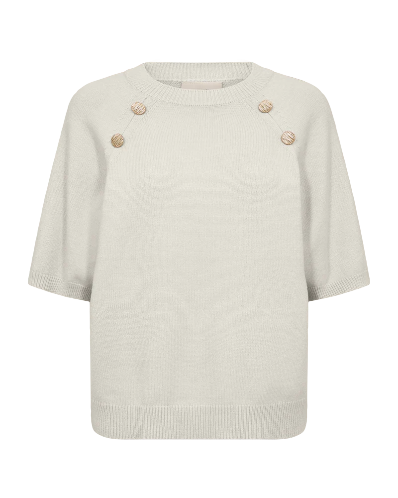 FQALPI – PULLOVER MIT DEKOKNÖPFEN - BEIGE
