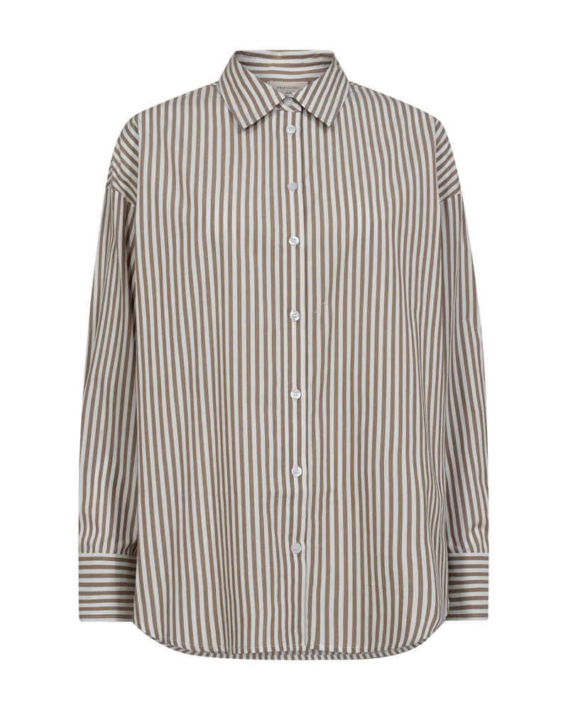 FQCLAIR - HEMD - BEIGE UND WEISS