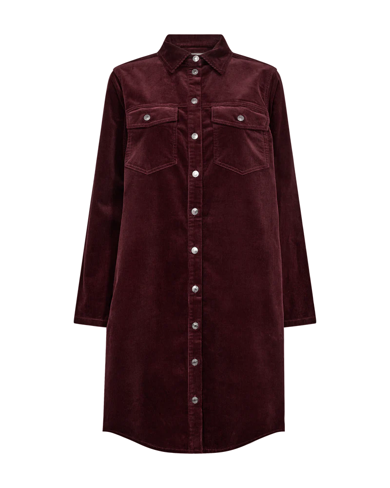 FQCORDY – KLEID AUS FLANELL - BORDEAUX