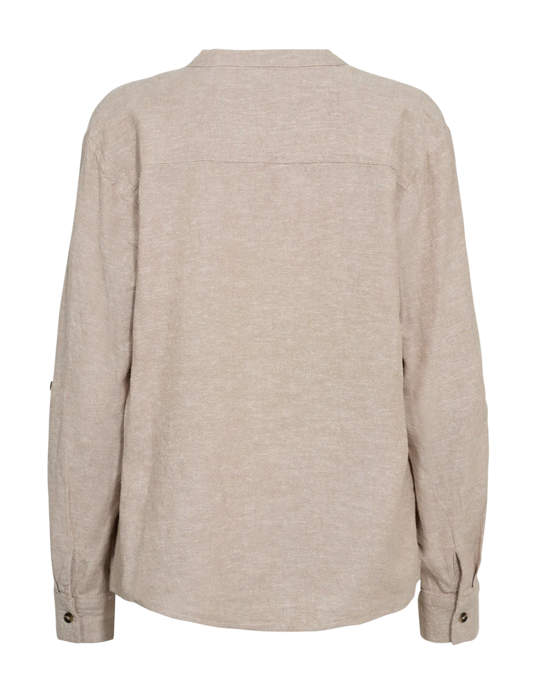 FQLAVA - HEMD MIT V-AUSSCHNITT - BEIGE