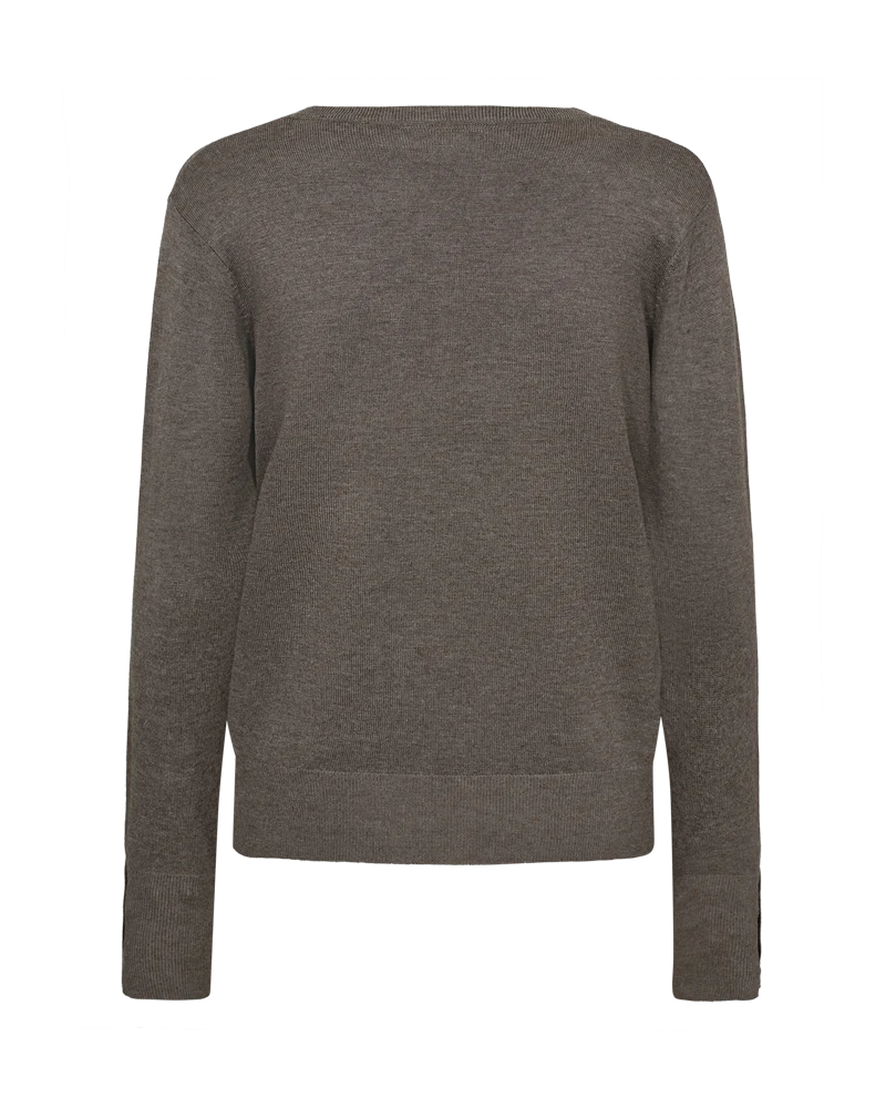 FQKATIE - CARDIGAN MIT V-AUSSCHNITT - BRAUN