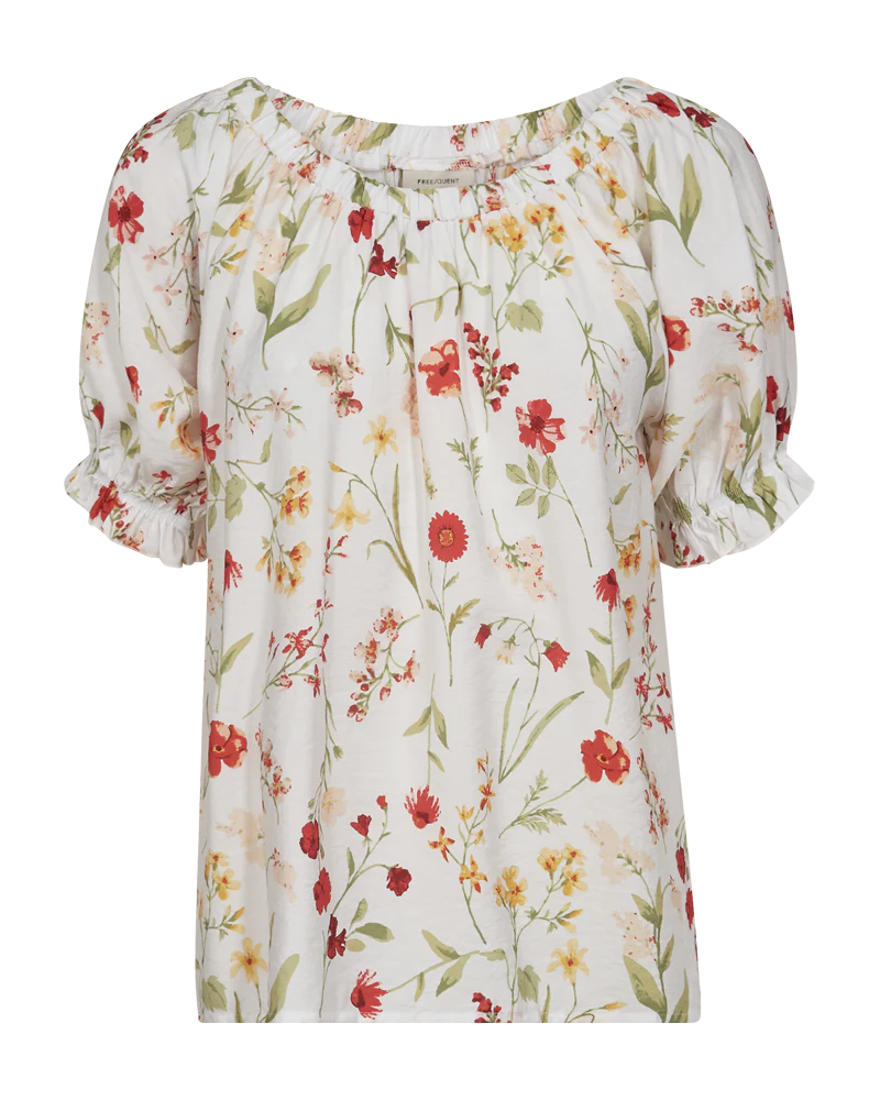 FQMELE - FLORALES HEMD - WEISS