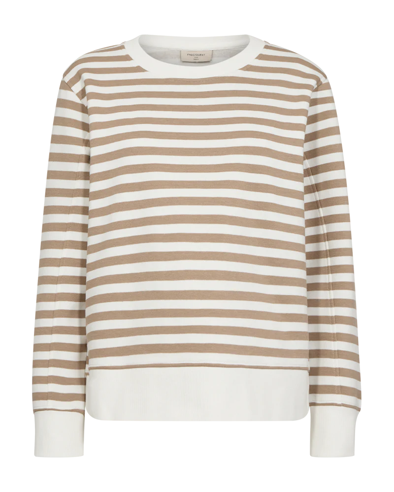 FQFIFFI - PULLOVER - WEISS UND SAND