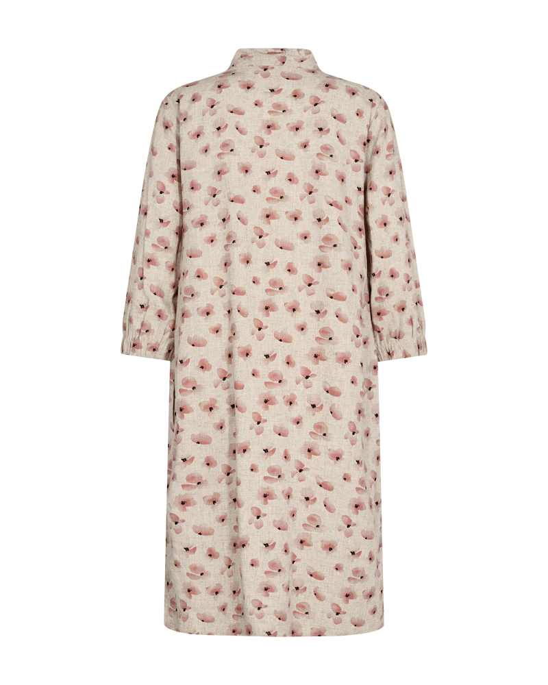 FQFLORAL - KLEID MIT BLUMEN - BEIGE