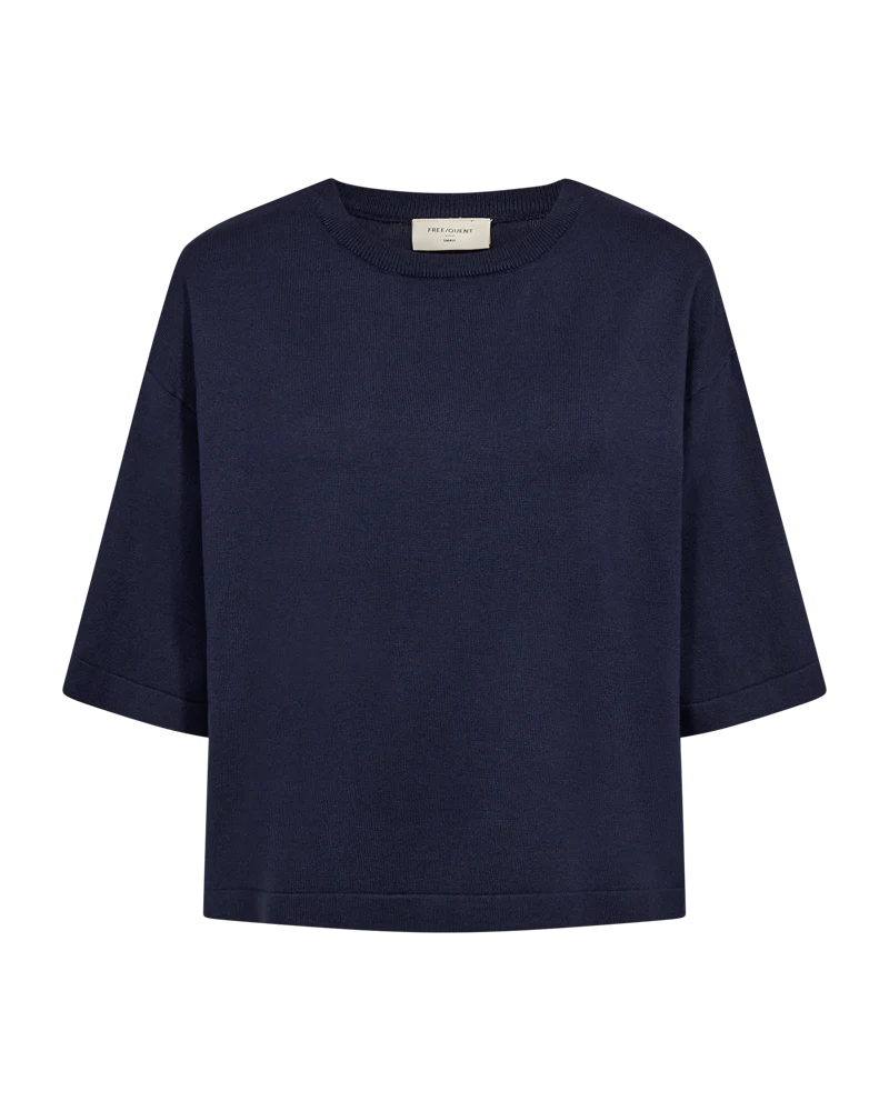 FQCONNY - FEINSTRICK PULLOVER - BLAU