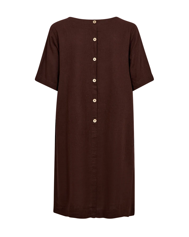 FQLAVA - LEINENKLEID - BRAUN