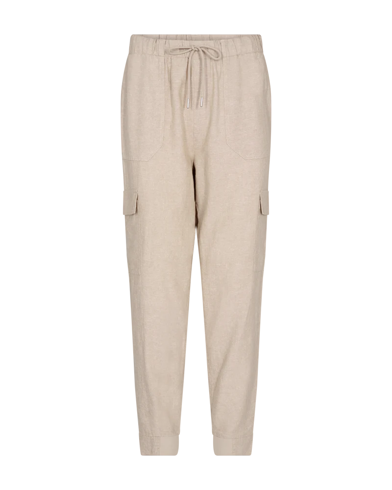 FQLAVA - HOSE MIT LEINEN - BEIGE
