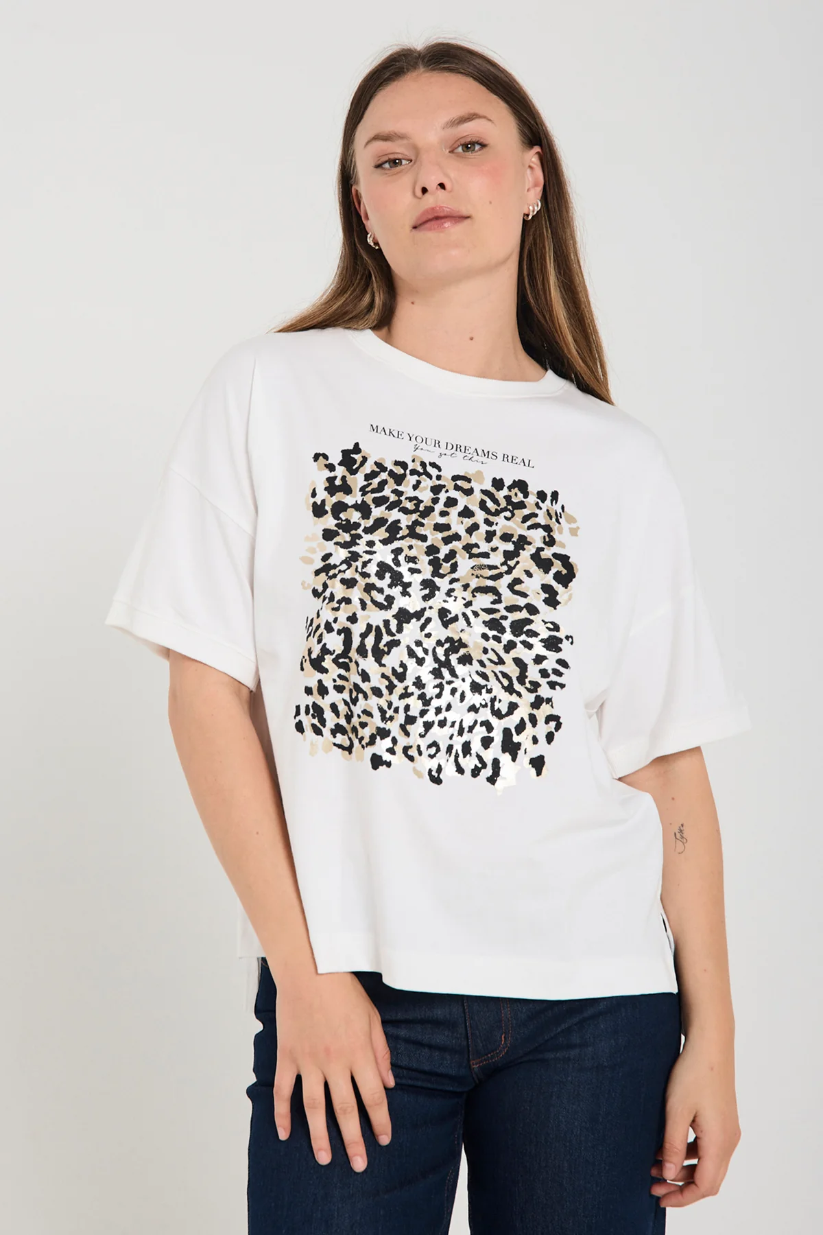 FQCAROL - T-SHIRT MIT PRINT - SCHWARZ UND  WEISS