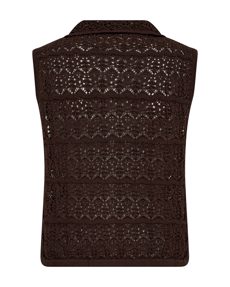 FQFRAYA – GESTRICKTE WESTE - BRAUN