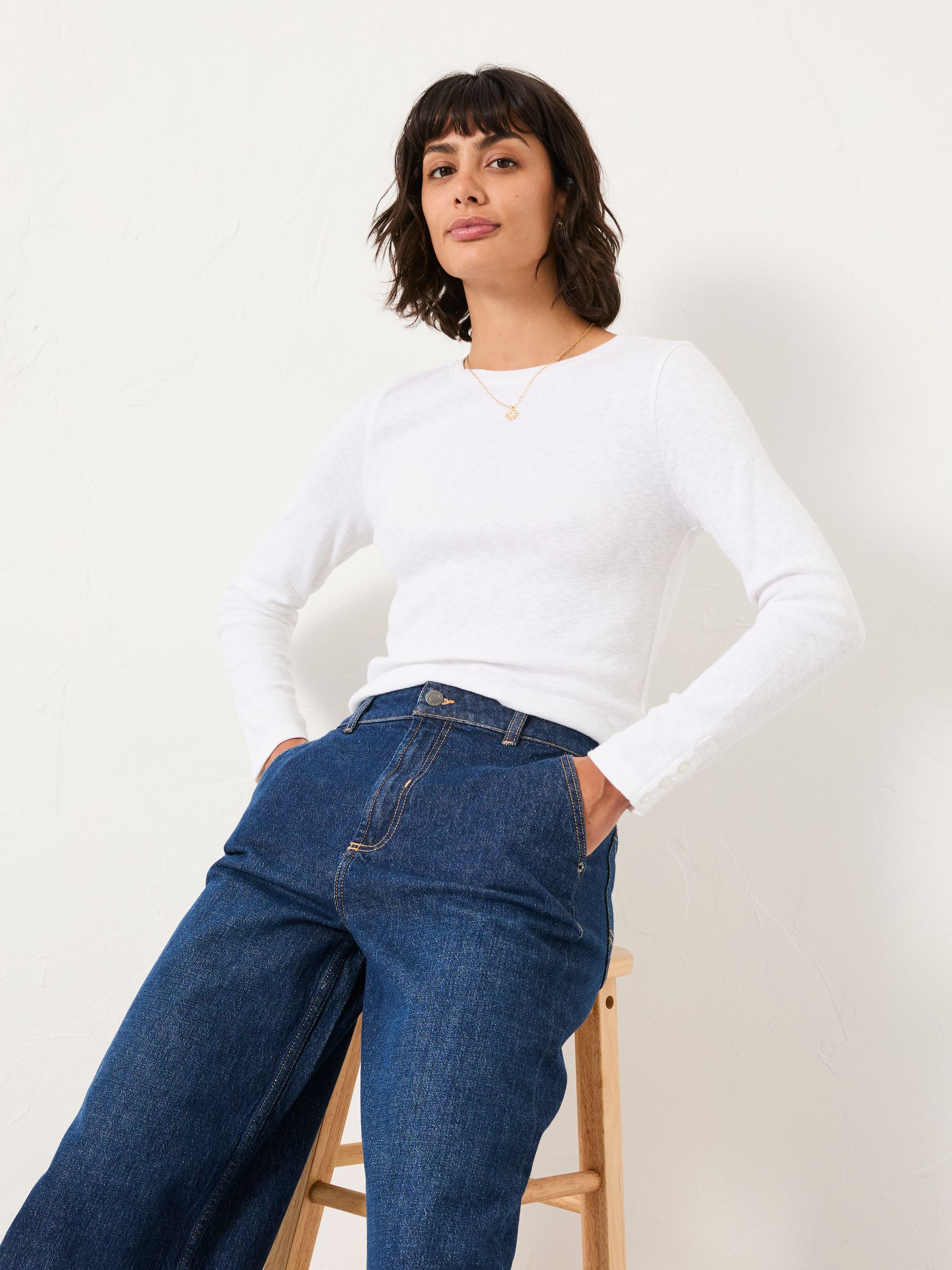 Callie White Long Sleeve Top