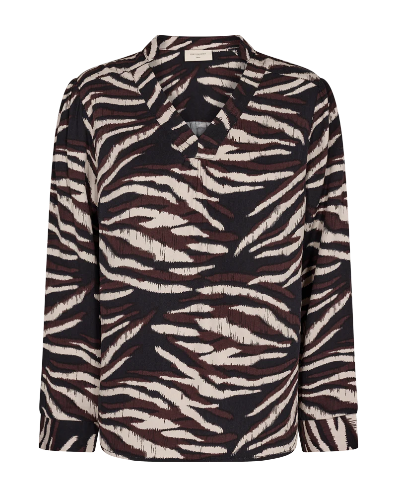FQCAMELI BLUSE - SCHWARZ