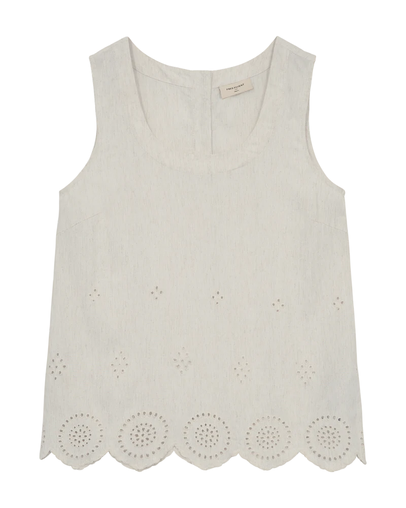 FQLINUS – TOP MIT SPITZE - BEIGE